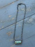 *Native American Made* Navajo Chastity Belone:  16" Sterling Silver with Mine #8 Bar Necklace
