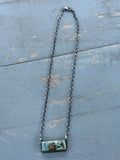 *Native American Made* Navajo Chastity Belone:  16" Sterling Silver with Mine #8 Bar Necklace