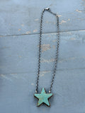 *Native American Made* Navajo Johnny Dixon:  18" Kingman Star Necklace