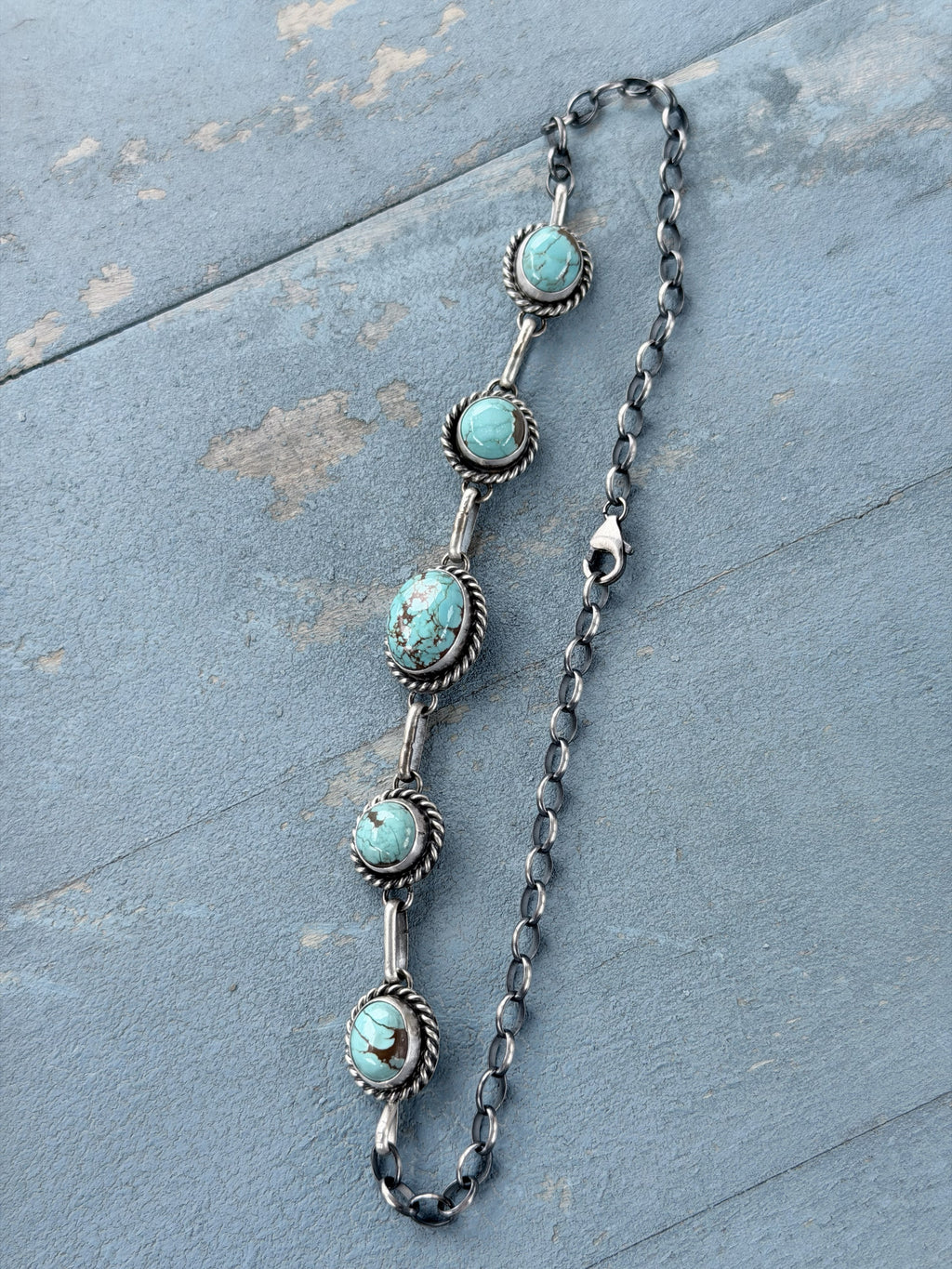*Native American Made* Navajo Agustin Largo:  Mine #8 16" Choker