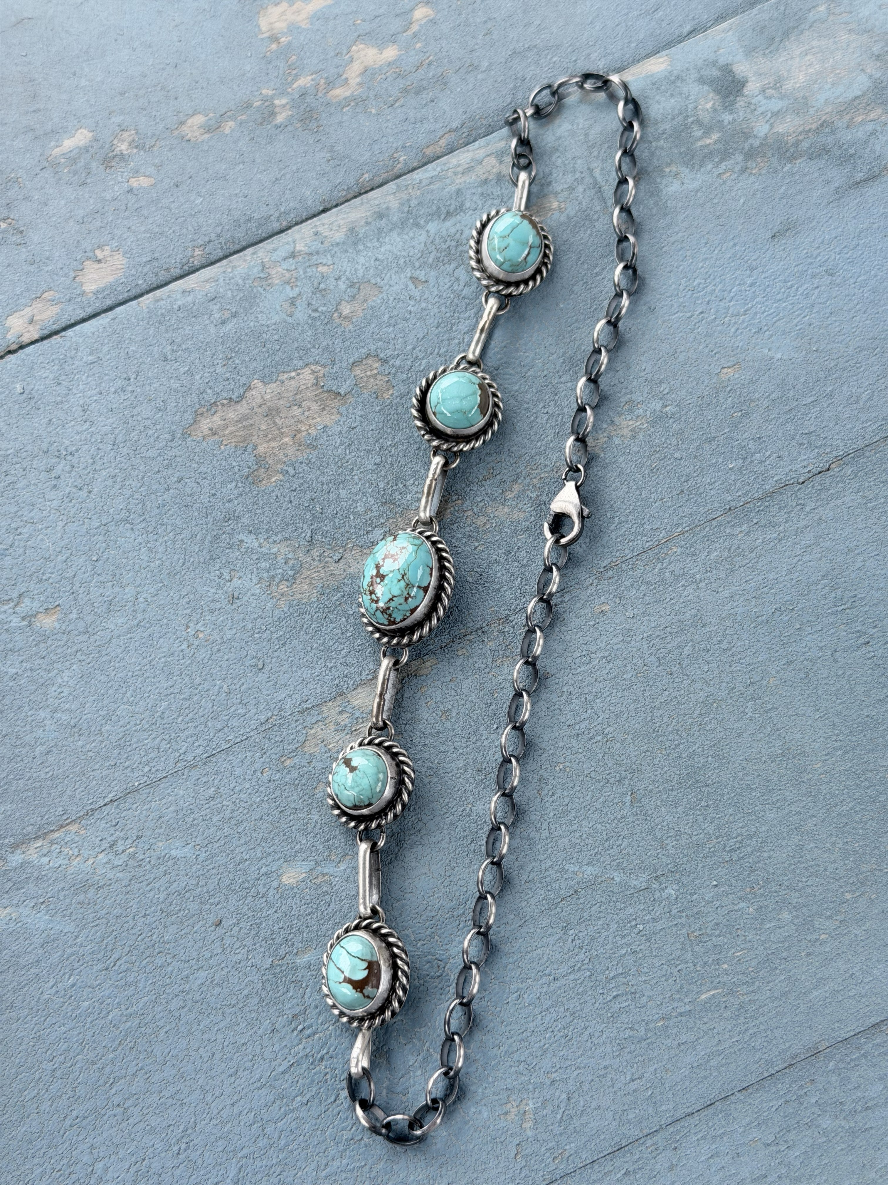 *Native American Made* Navajo Agustin Largo:  Mine #8 16" Choker