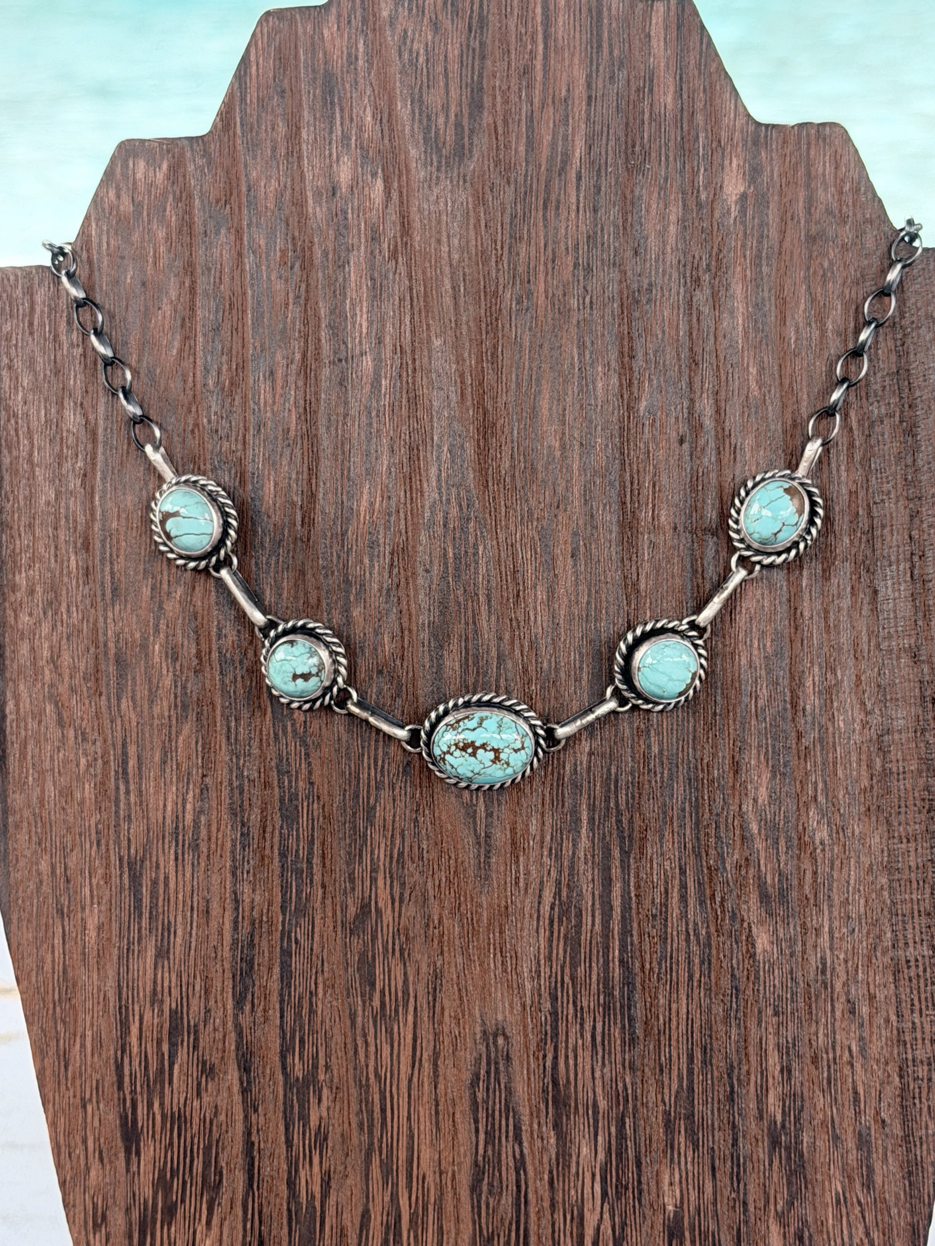 *Native American Made* Navajo Agustin Largo:  Mine #8 16" Choker