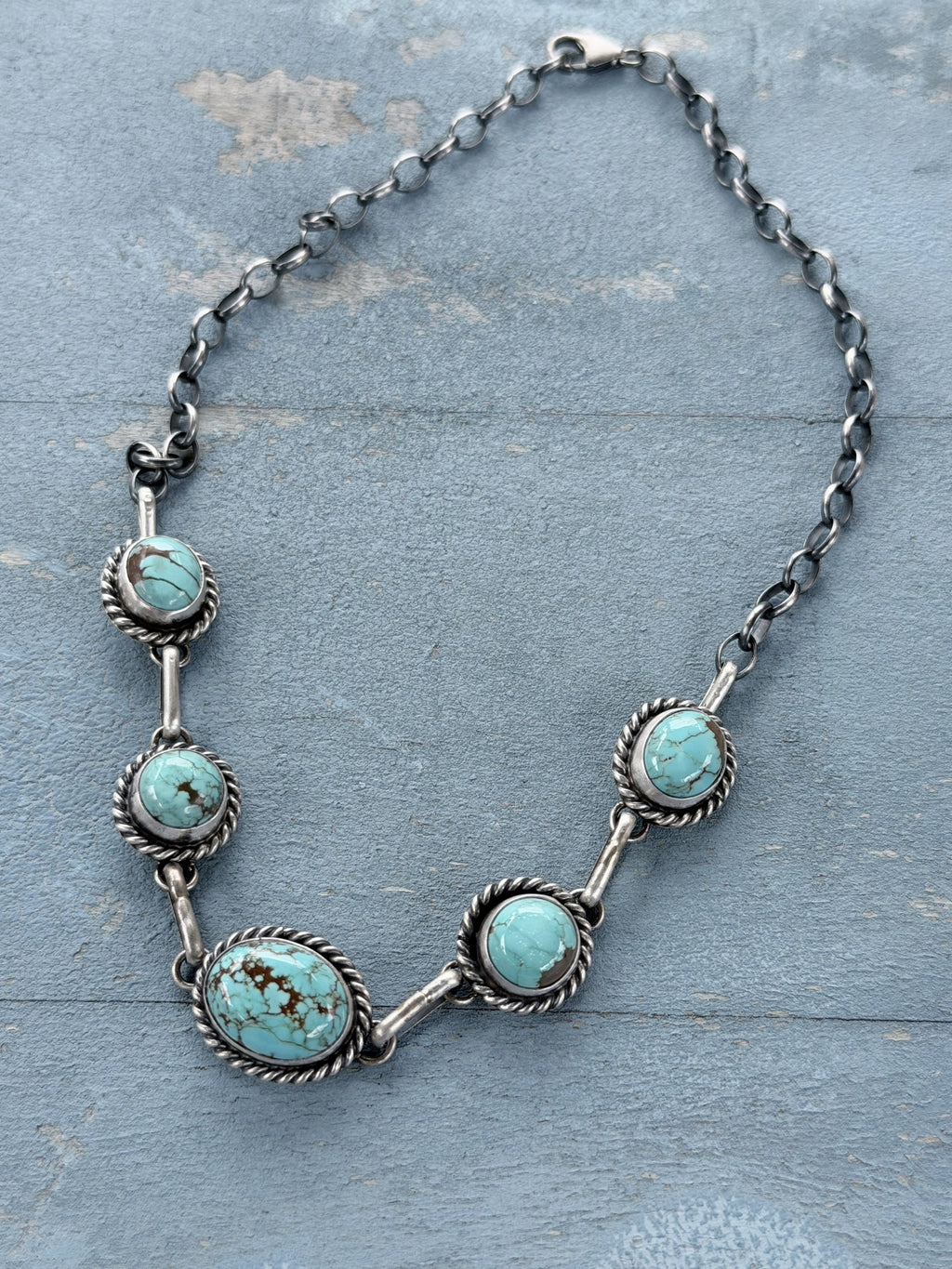 *Native American Made* Navajo Agustin Largo:  Mine #8 16" Choker