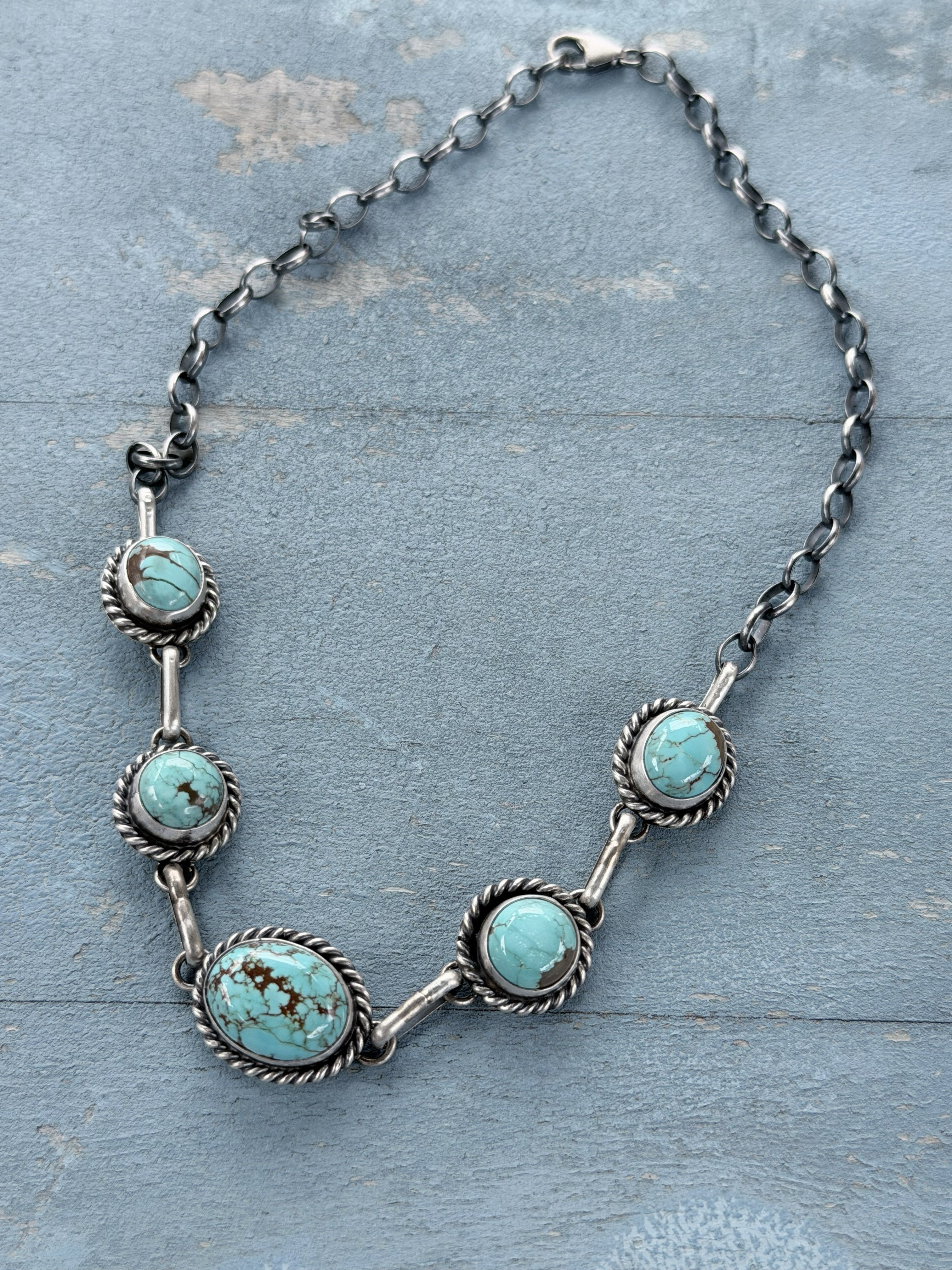 *Native American Made* Navajo Agustin Largo:  Mine #8 16" Choker