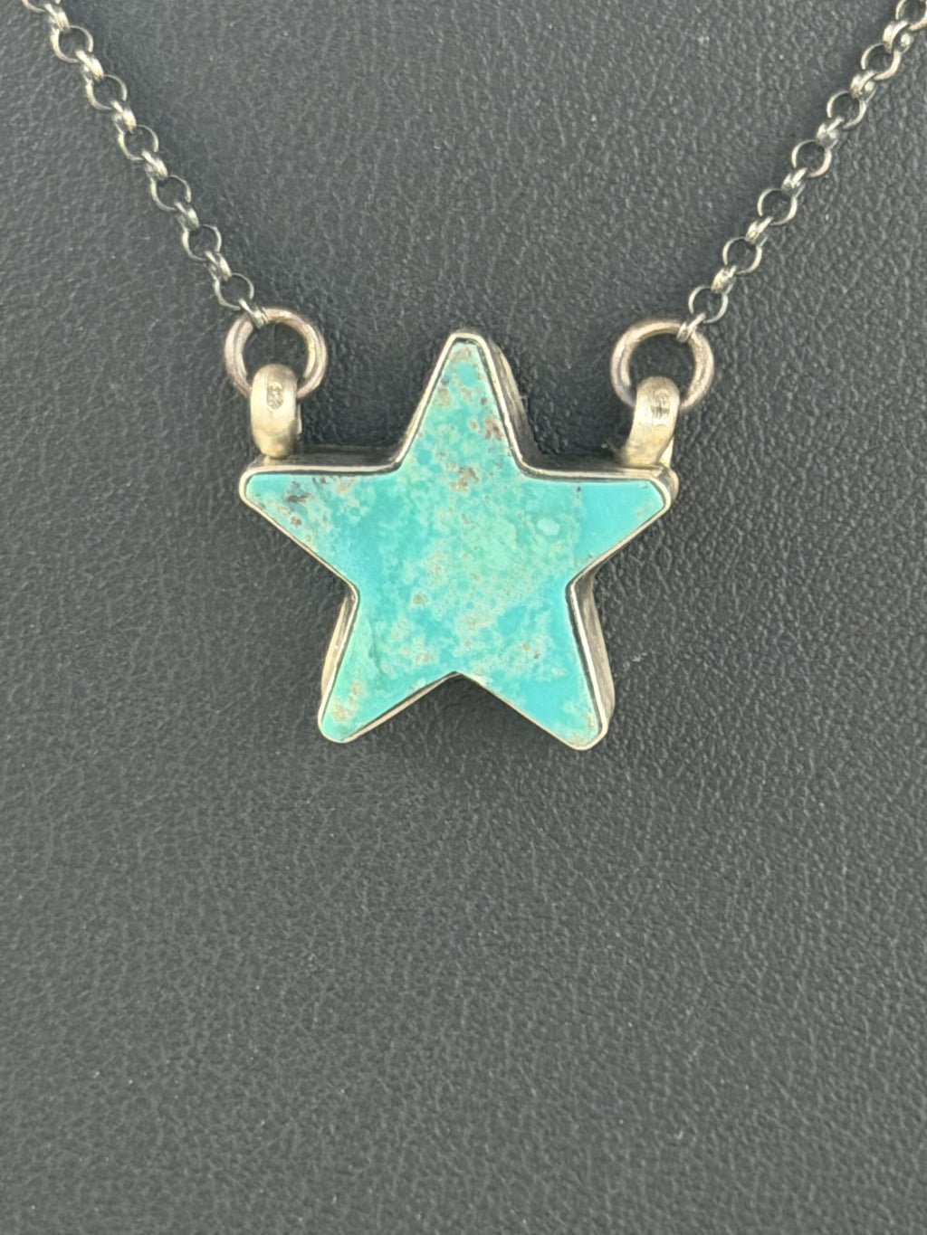 *Native American Made* Navajo Donovan Skeets 17" Kingman Star Necklace