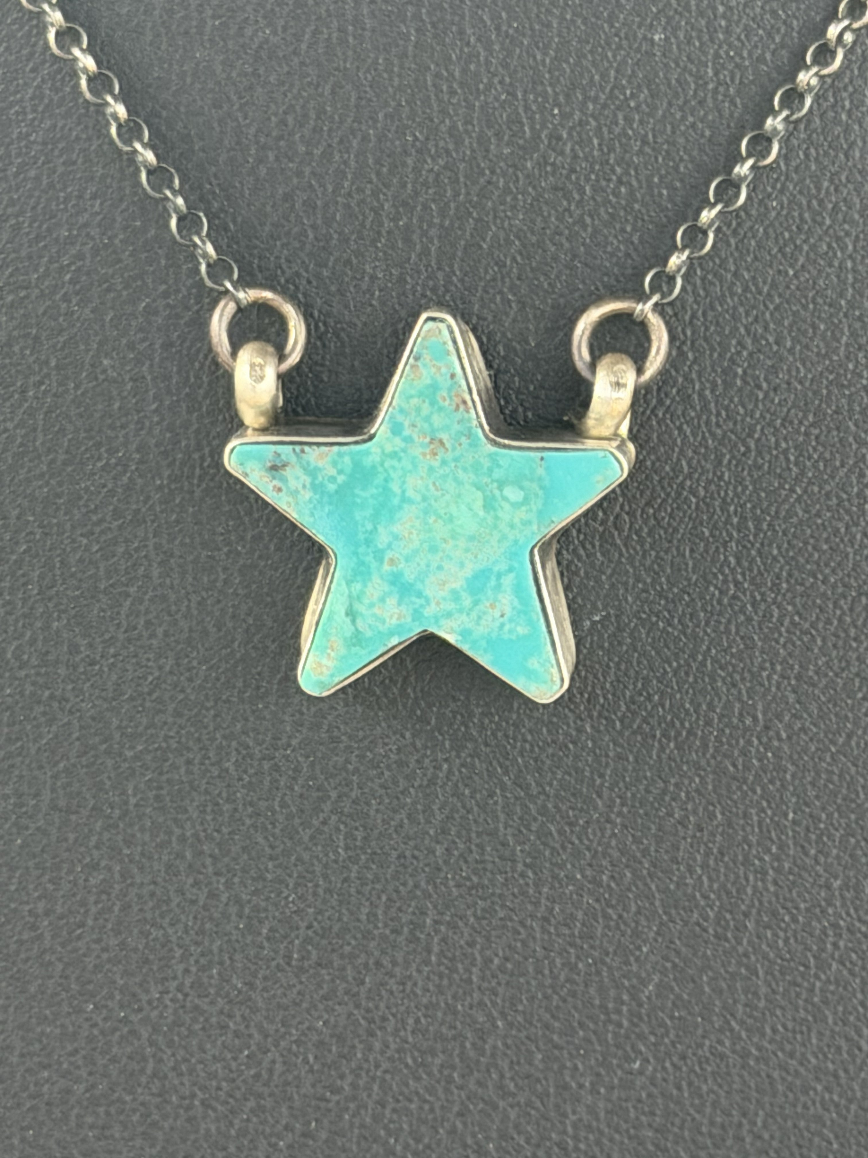 *Native American Made* Navajo Donovan Skeets 17" Kingman Star Necklace