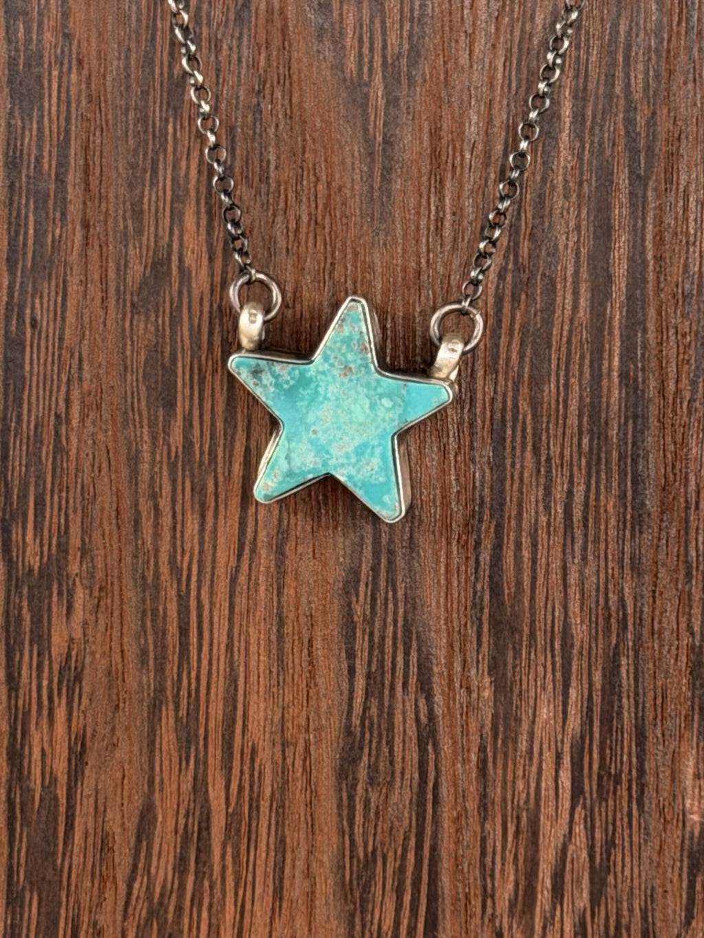 *Native American Made* Navajo Donovan Skeets 17" Kingman Star Necklace