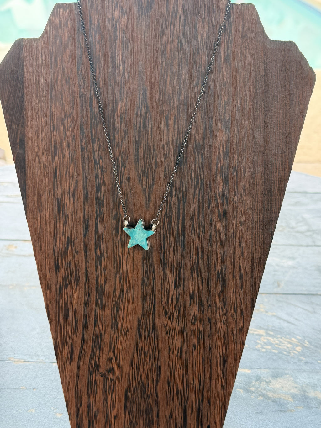 *Native American Made* Navajo Donovan Skeets 17" Kingman Star Necklace