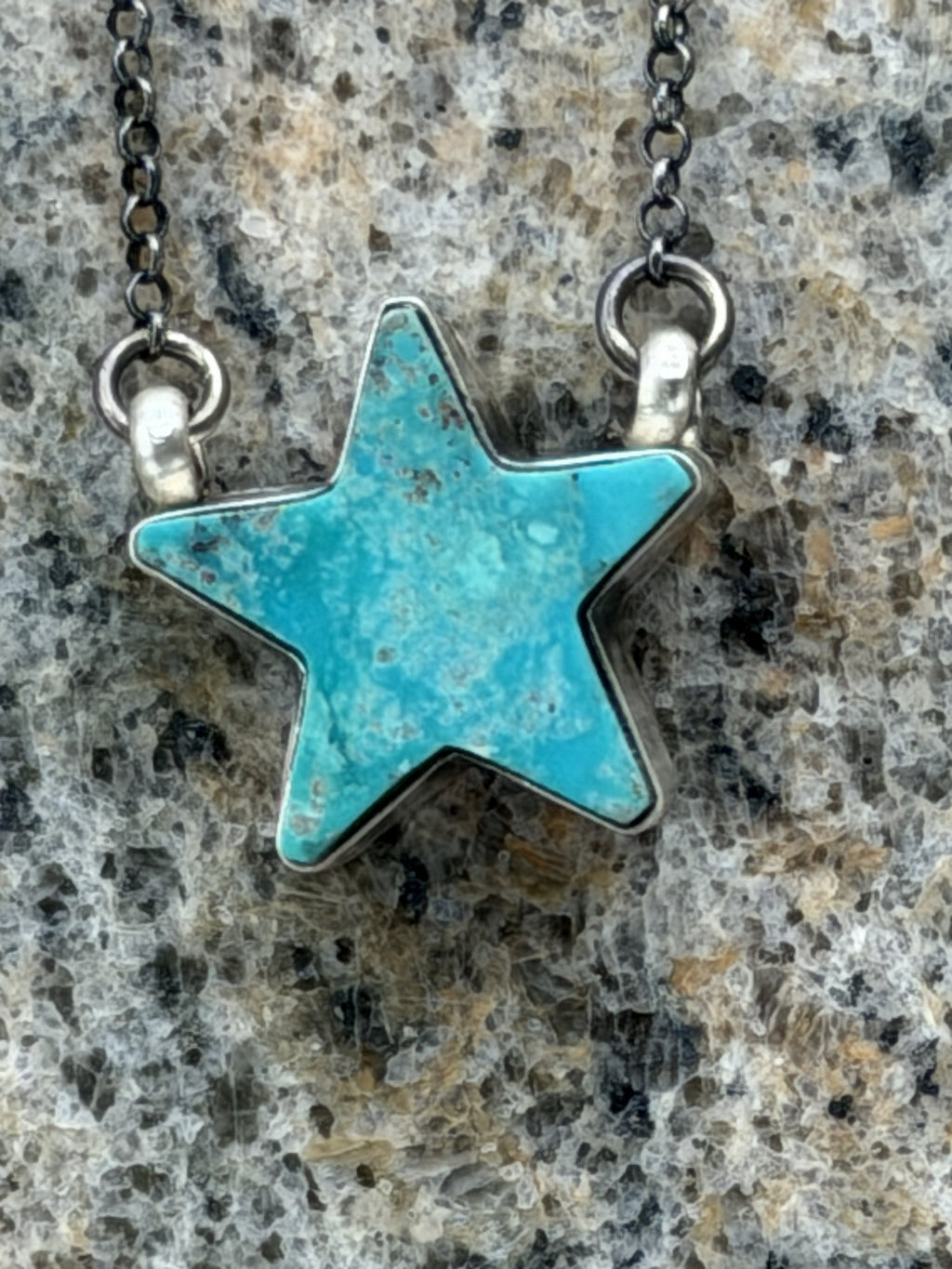 *Native American Made* Navajo Donovan Skeets 17" Kingman Star Necklace