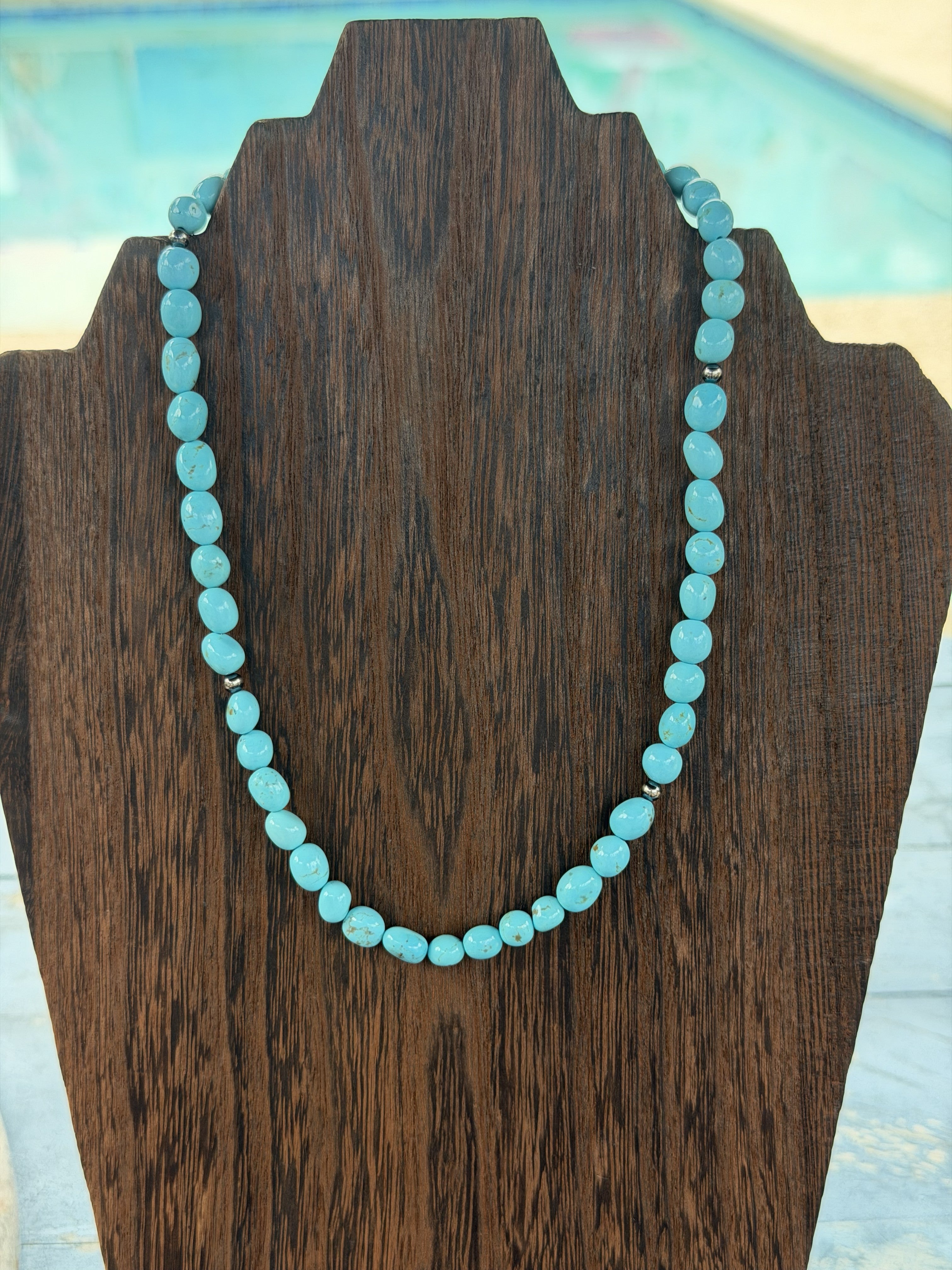 *Native American Made*  Navajo Kimberly Tom:  18" Sonoran Bead Necklace