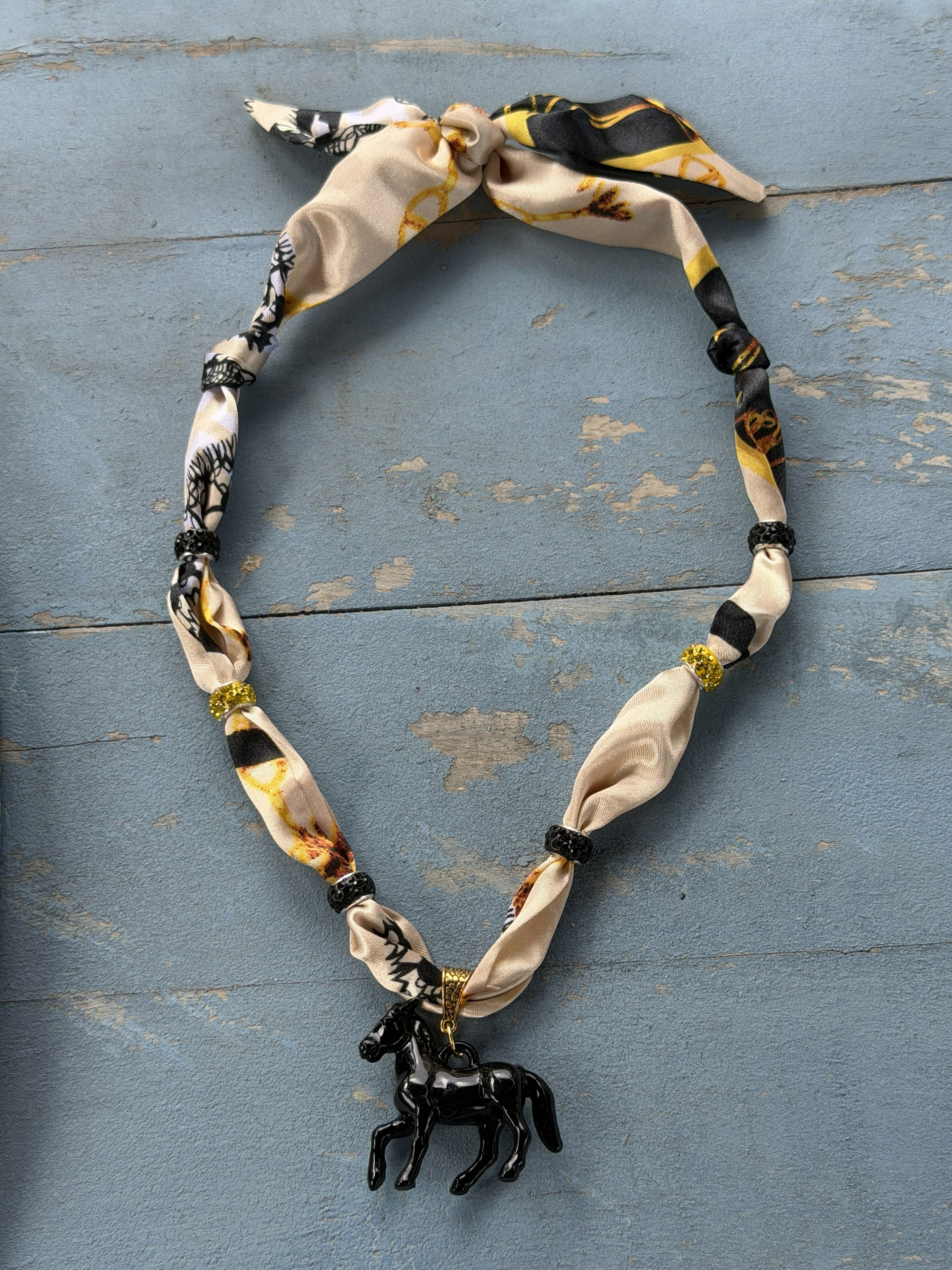 Twilly with Acrylic Horse Pendant (Different Colors Available)