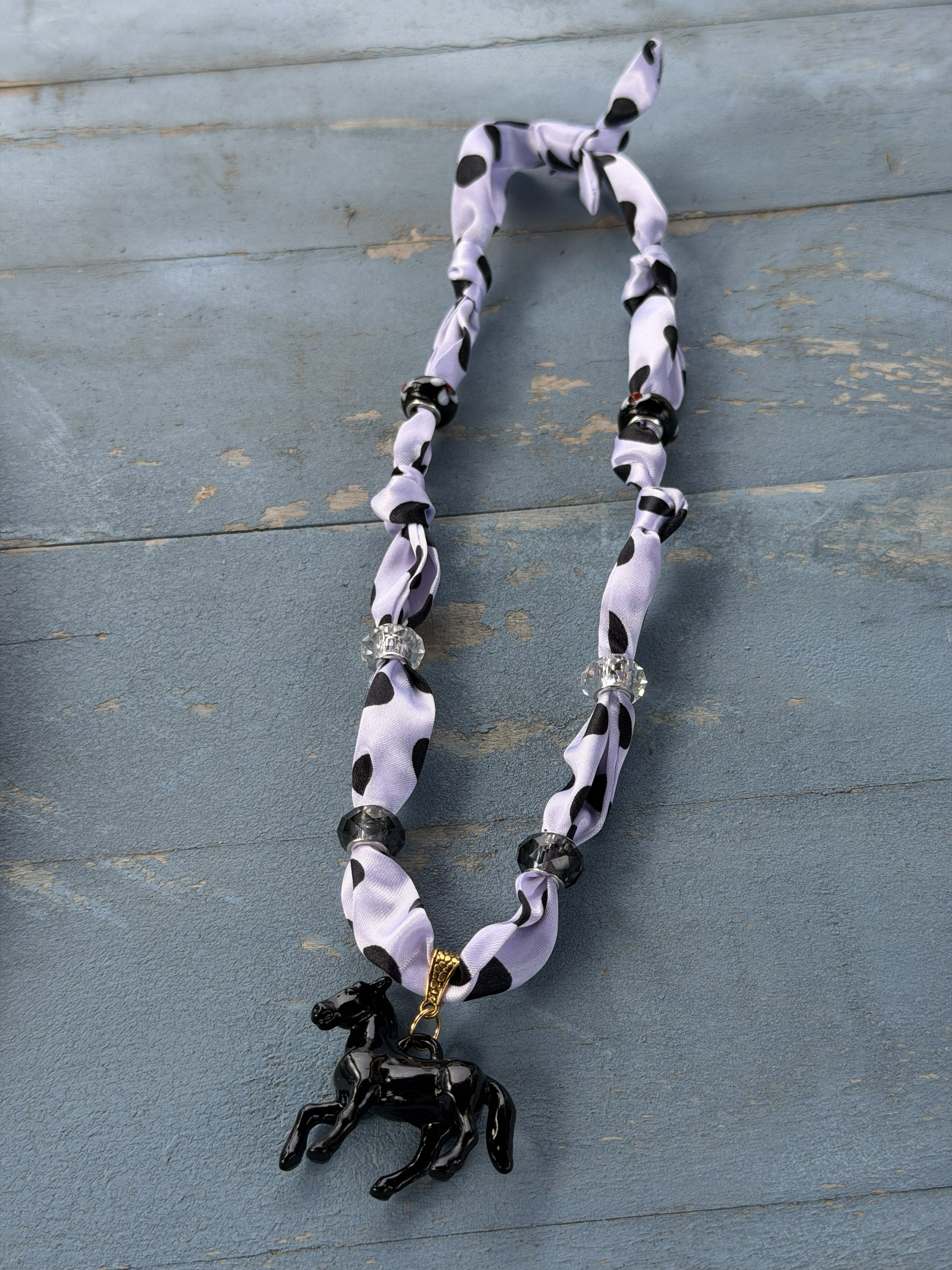 Twilly with Acrylic Horse Pendant (Different Colors Available)