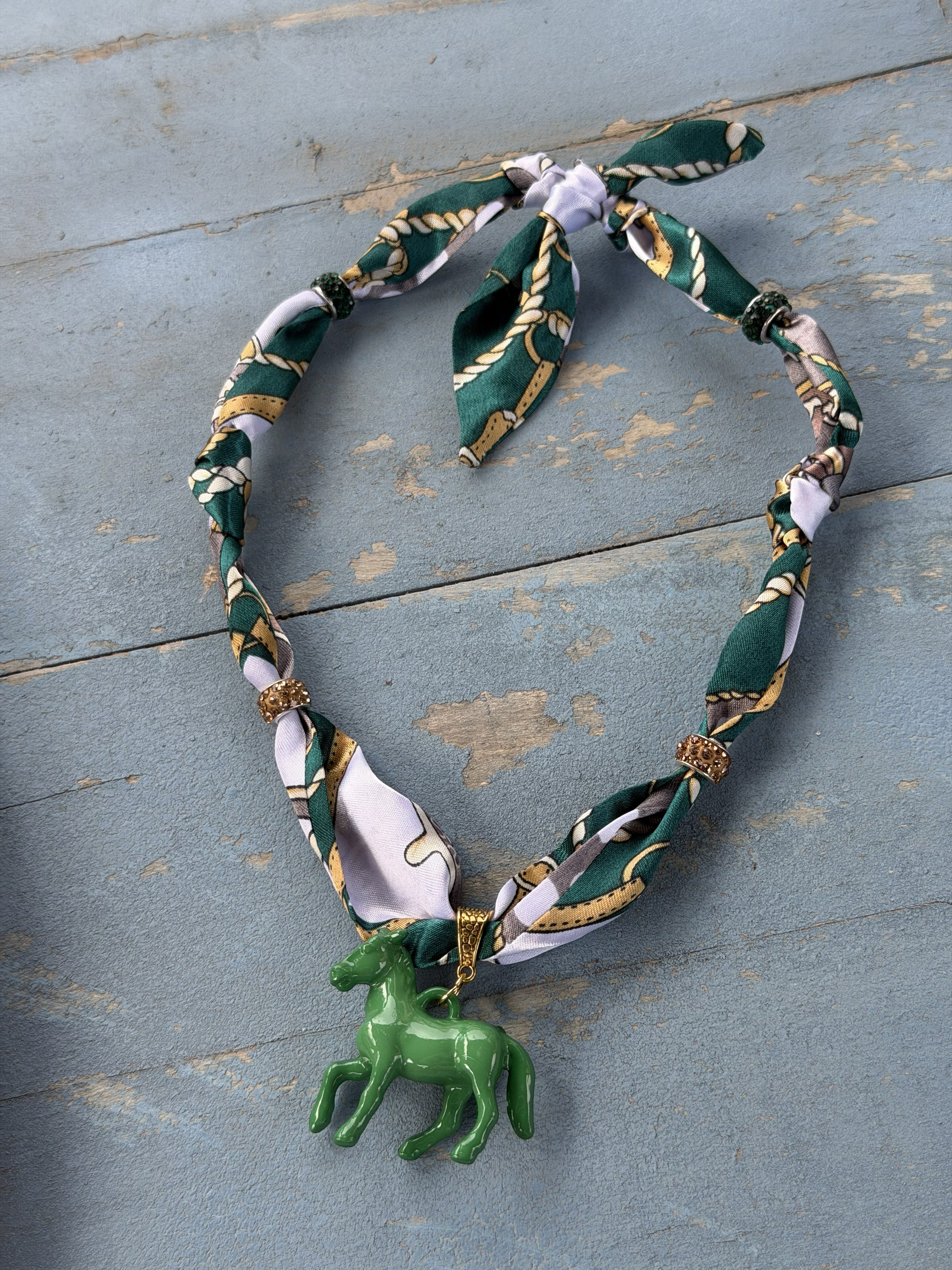Twilly with Acrylic Horse Pendant (Different Colors Available)
