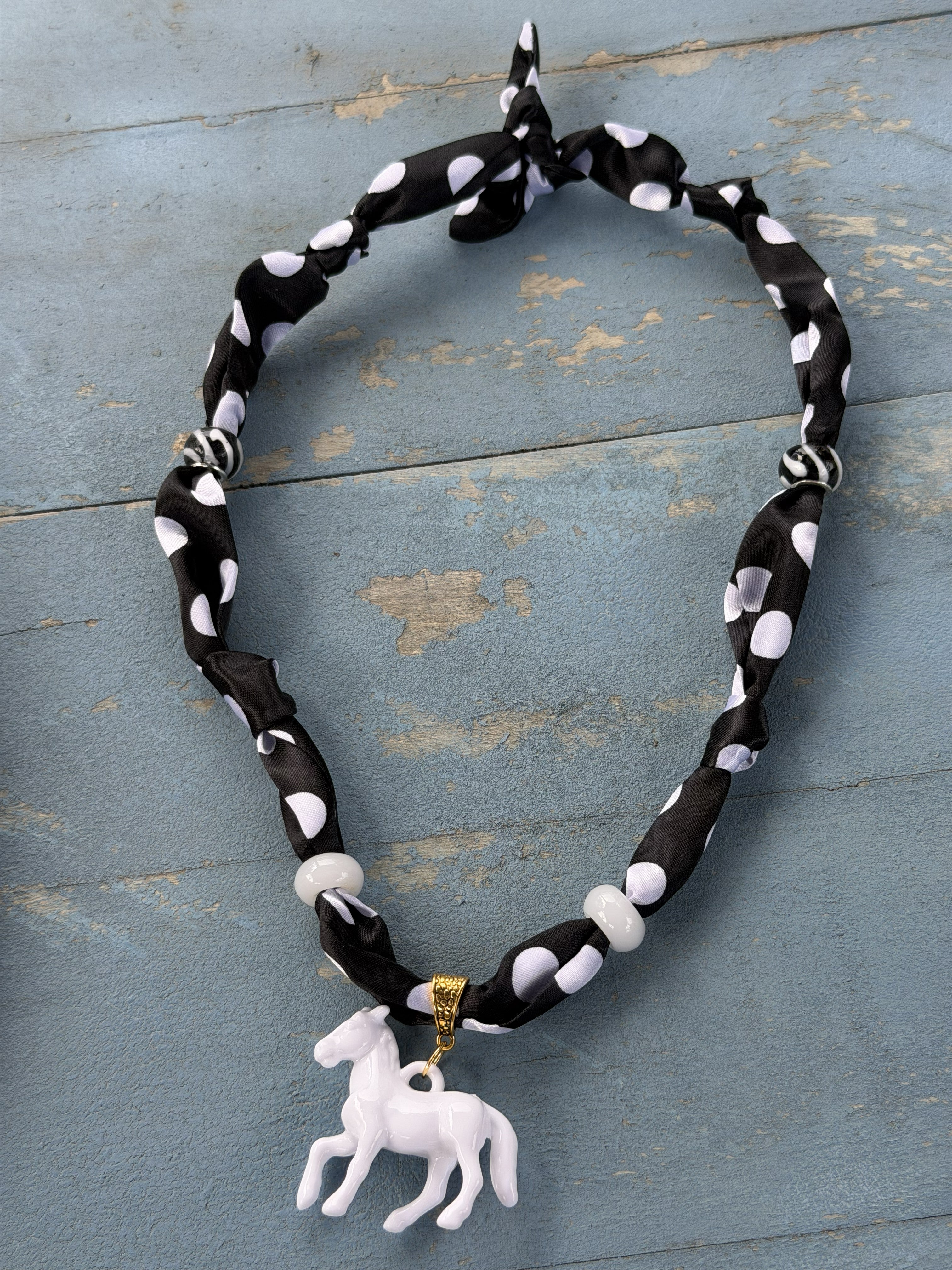 Twilly with Acrylic Horse Pendant (Different Colors Available)