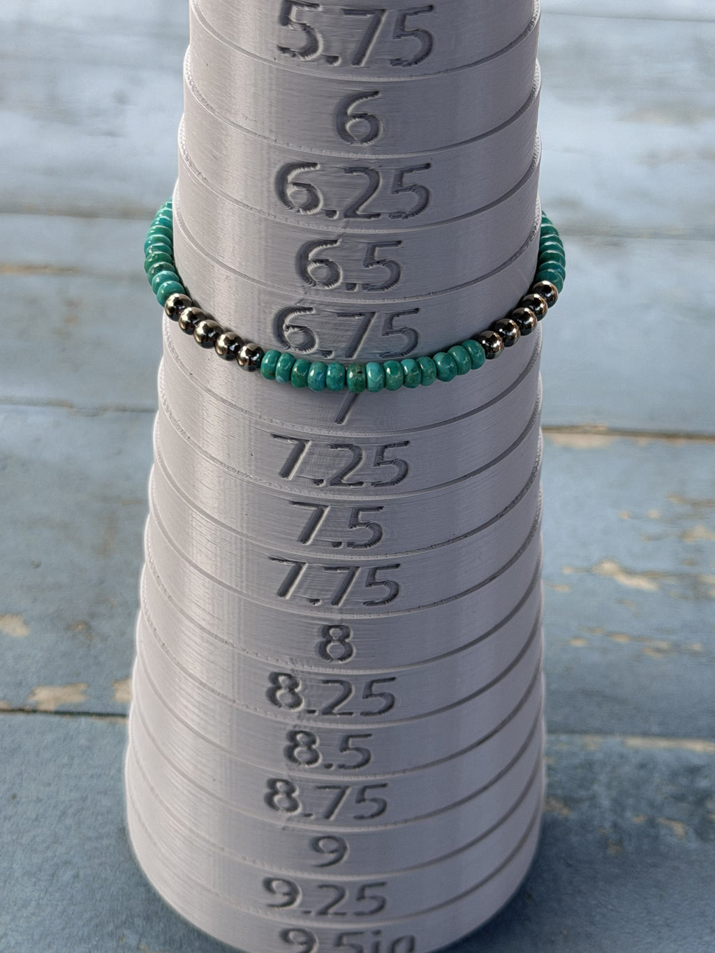 *Native American Made*  Navajo Harold Tahe:  Sterling Silver Pearls with Sonoran Turquoise Beads