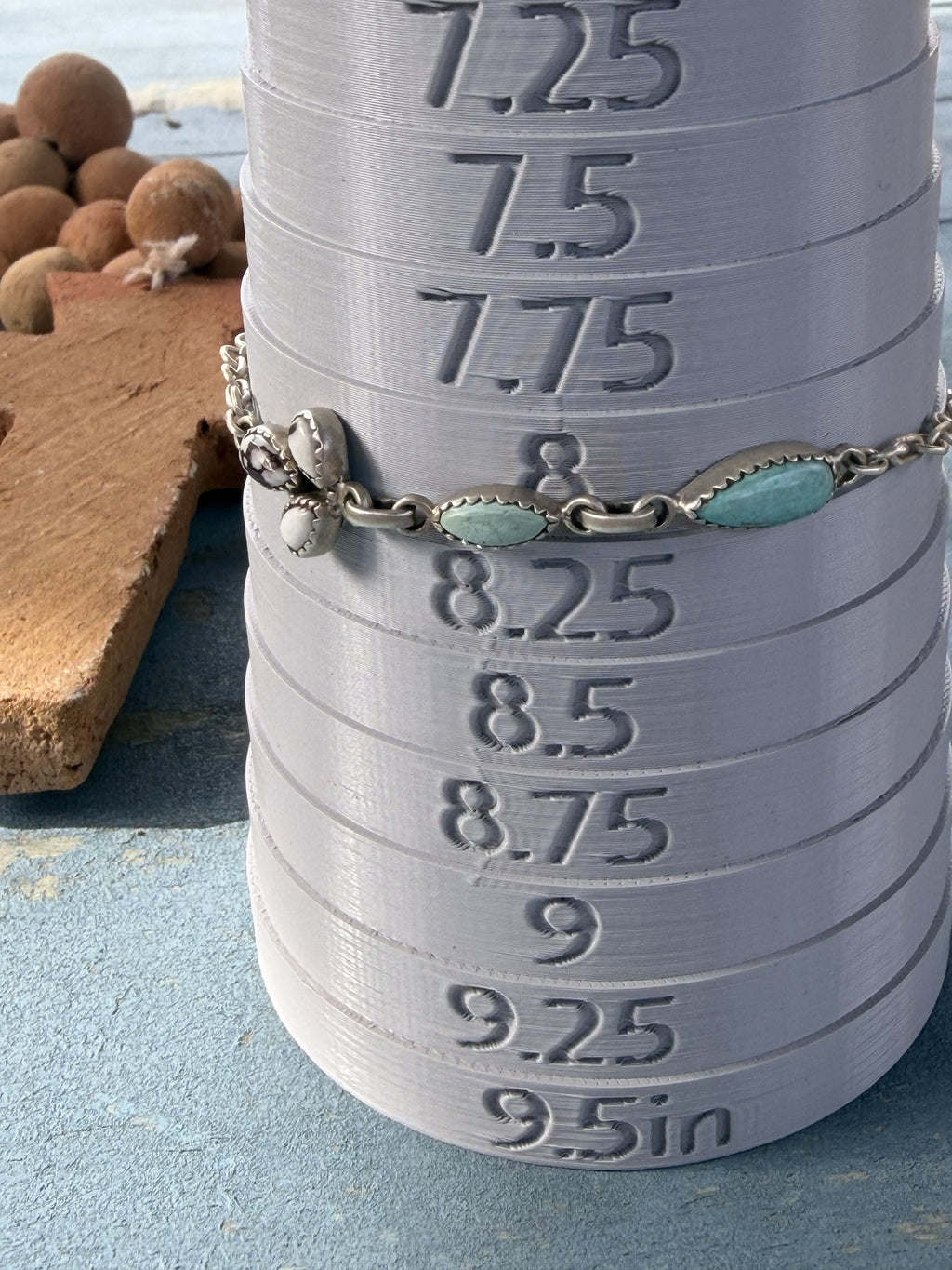 Sterling Silver with Wild Horse and Turquoise Bracelet
