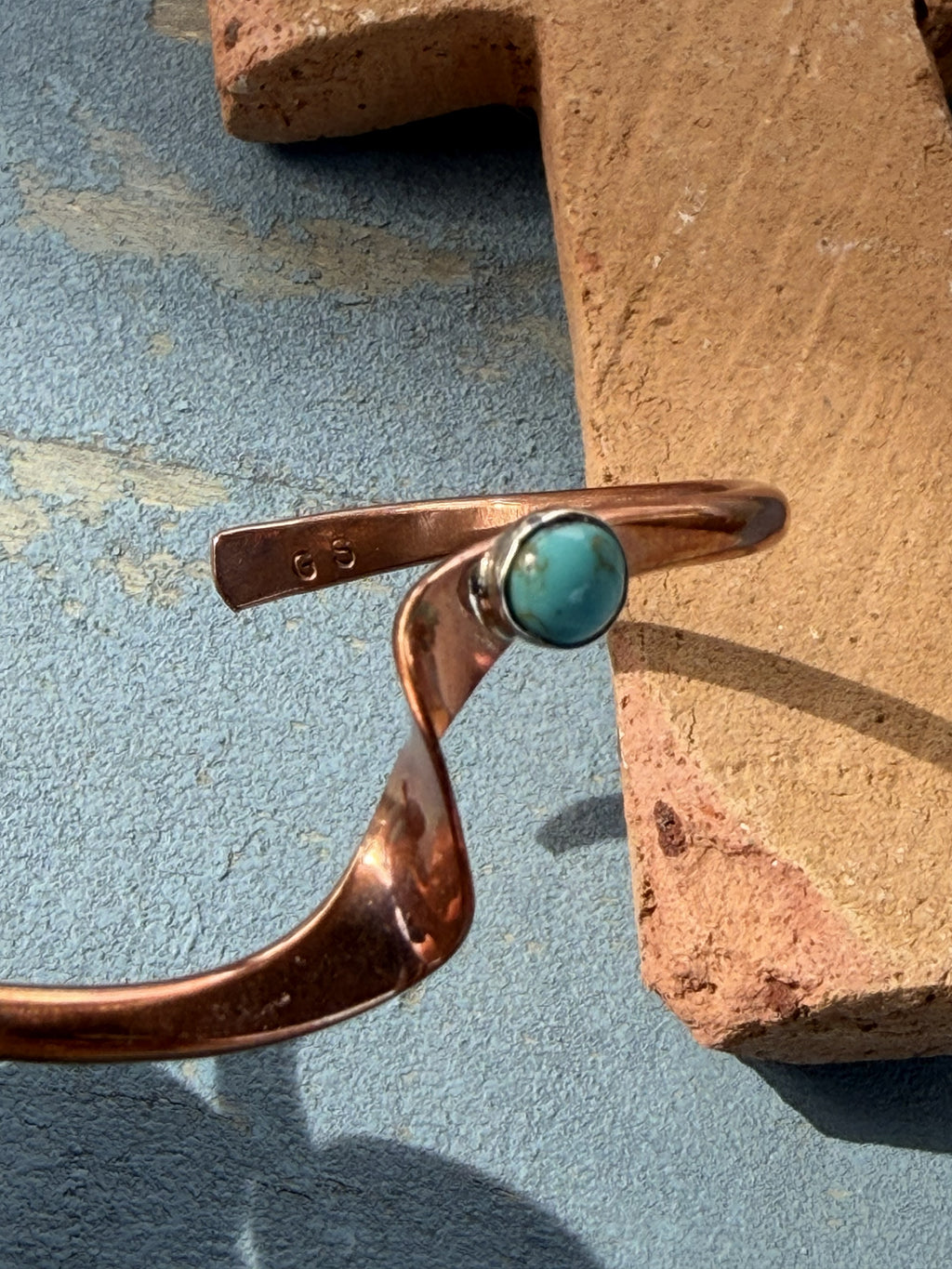 *Native American Made*  Navajo Yolanda Skeets:  Copper with Kingman Cuff