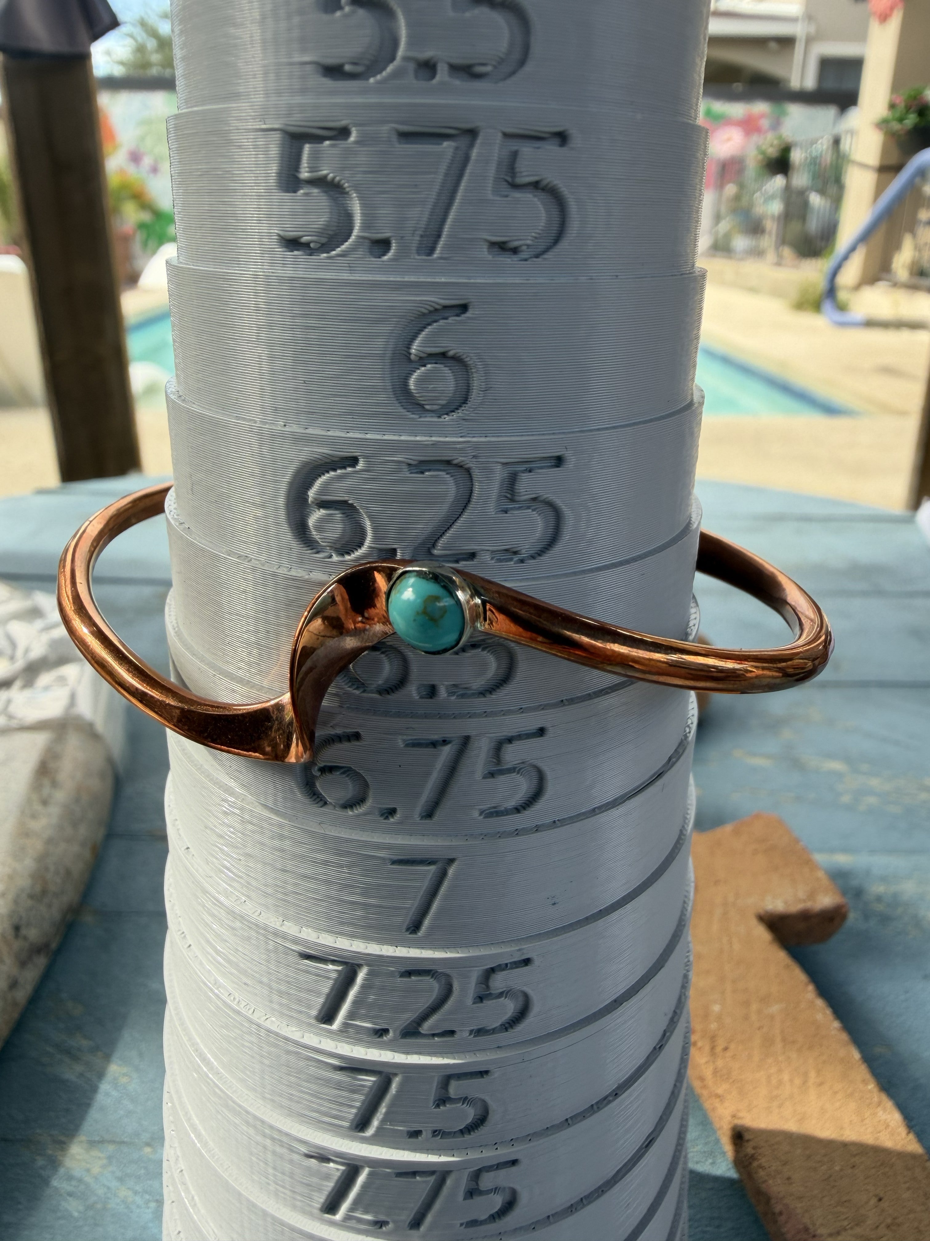 *Native American Made*  Navajo Yolanda Skeets:  Copper with Kingman Cuff