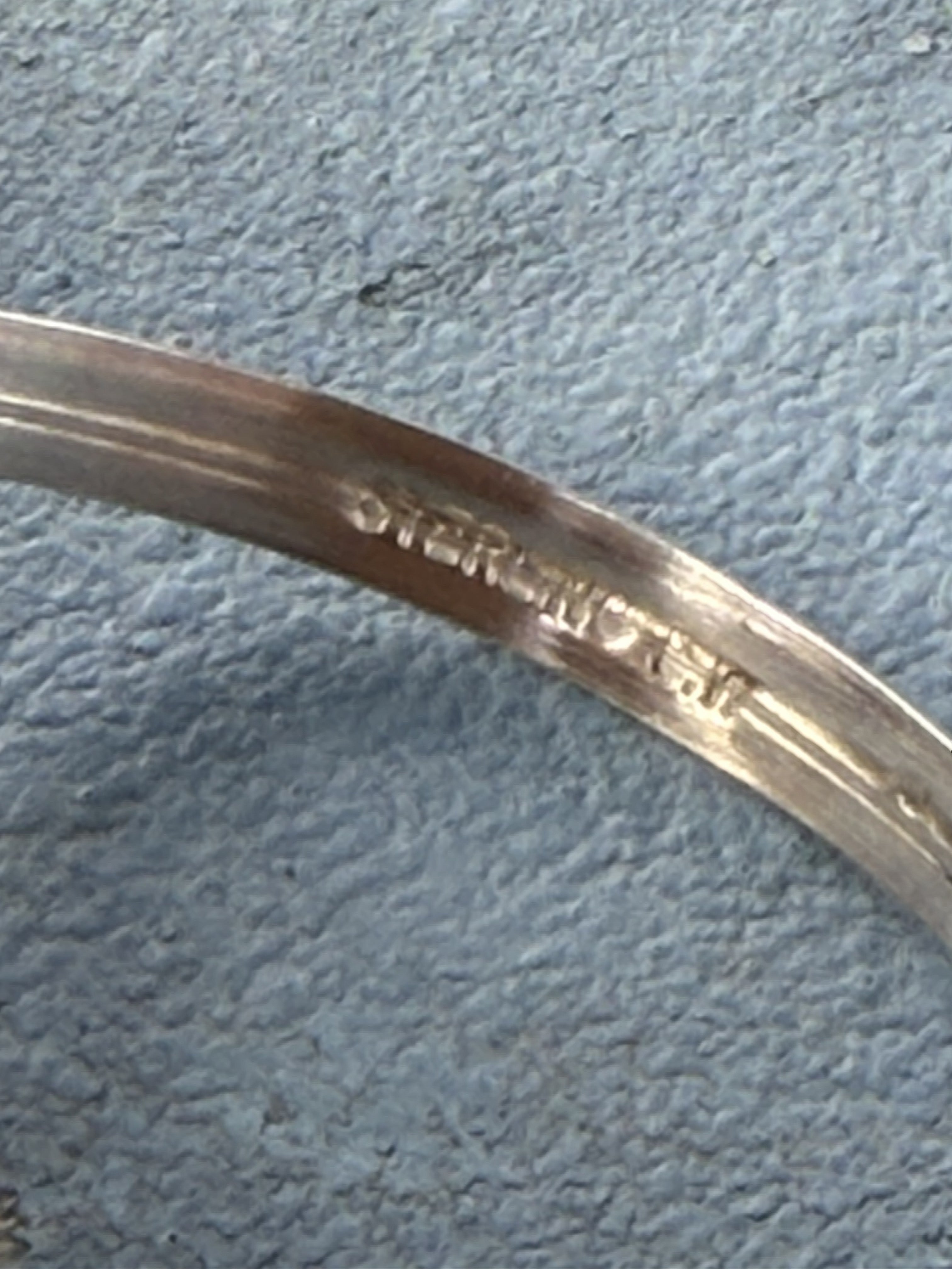 *Native American Made*  Navajo Esther White:  Sterling Silver Small Round Turquoise Cuff