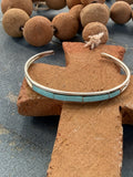 *Native American Made*  Navajo Jamie Johnson:  Sterling Silver and Kingman Cuff