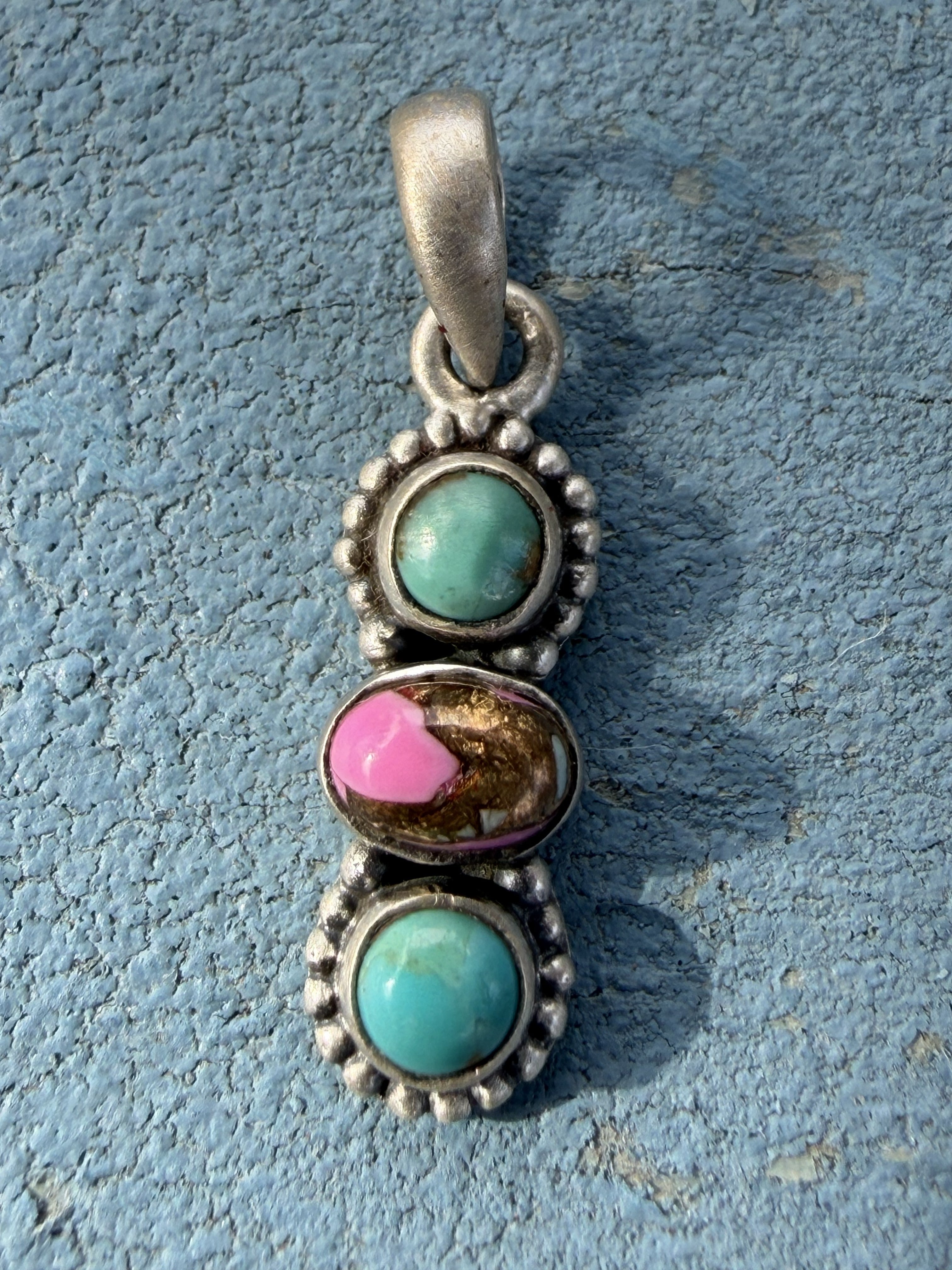 Small Cotton Candy and Turquoise Charm