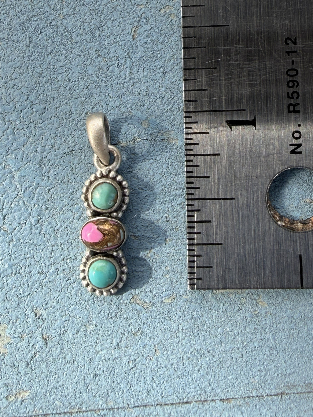 Small Cotton Candy and Turquoise Charm