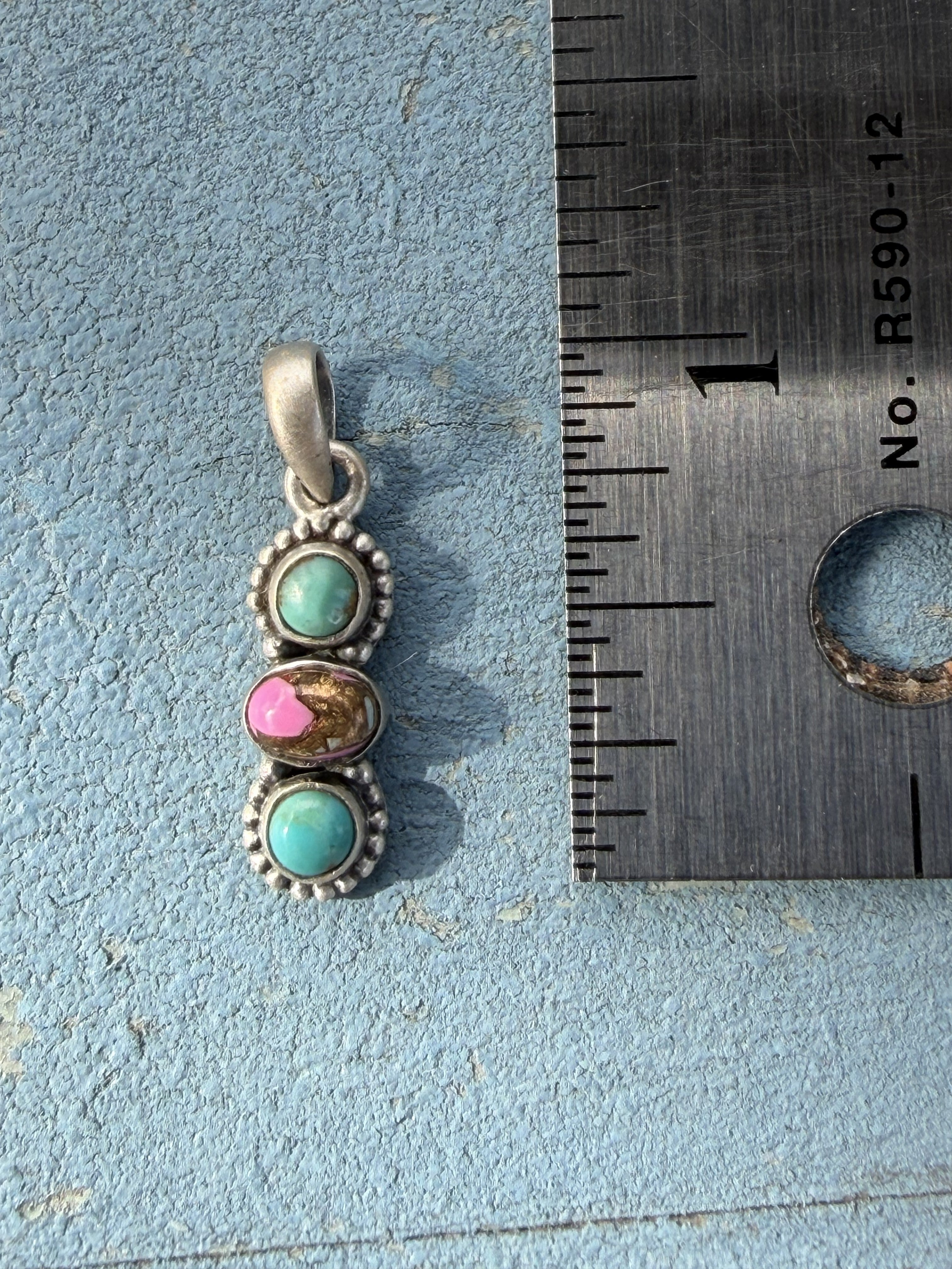 Small Cotton Candy and Turquoise Charm