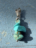 Small Sterling Silver with Turquoise Nuggets Charm