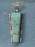 *Native American Made* Navajo Steve Francisco Kingman Turquoise Pendant