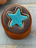 *Native American Made*  Navajo Johnny Dixon - Sterling Silver with Kingman Star Ring