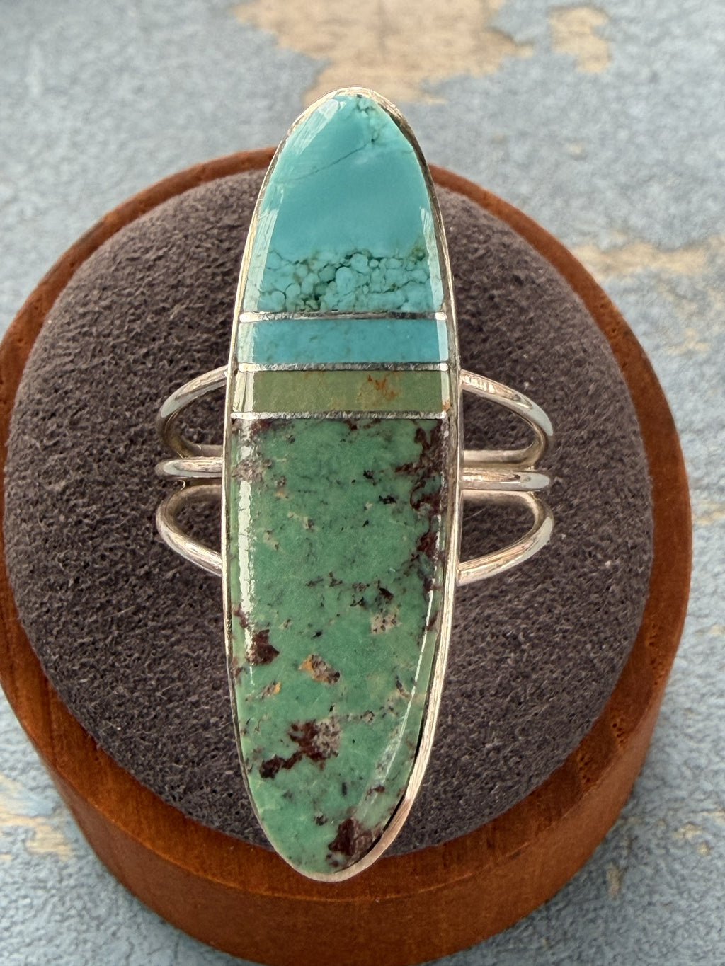 *Native American Made* Navajo Harold Smith - Sterling Silver with Mine#8 Oval Ring