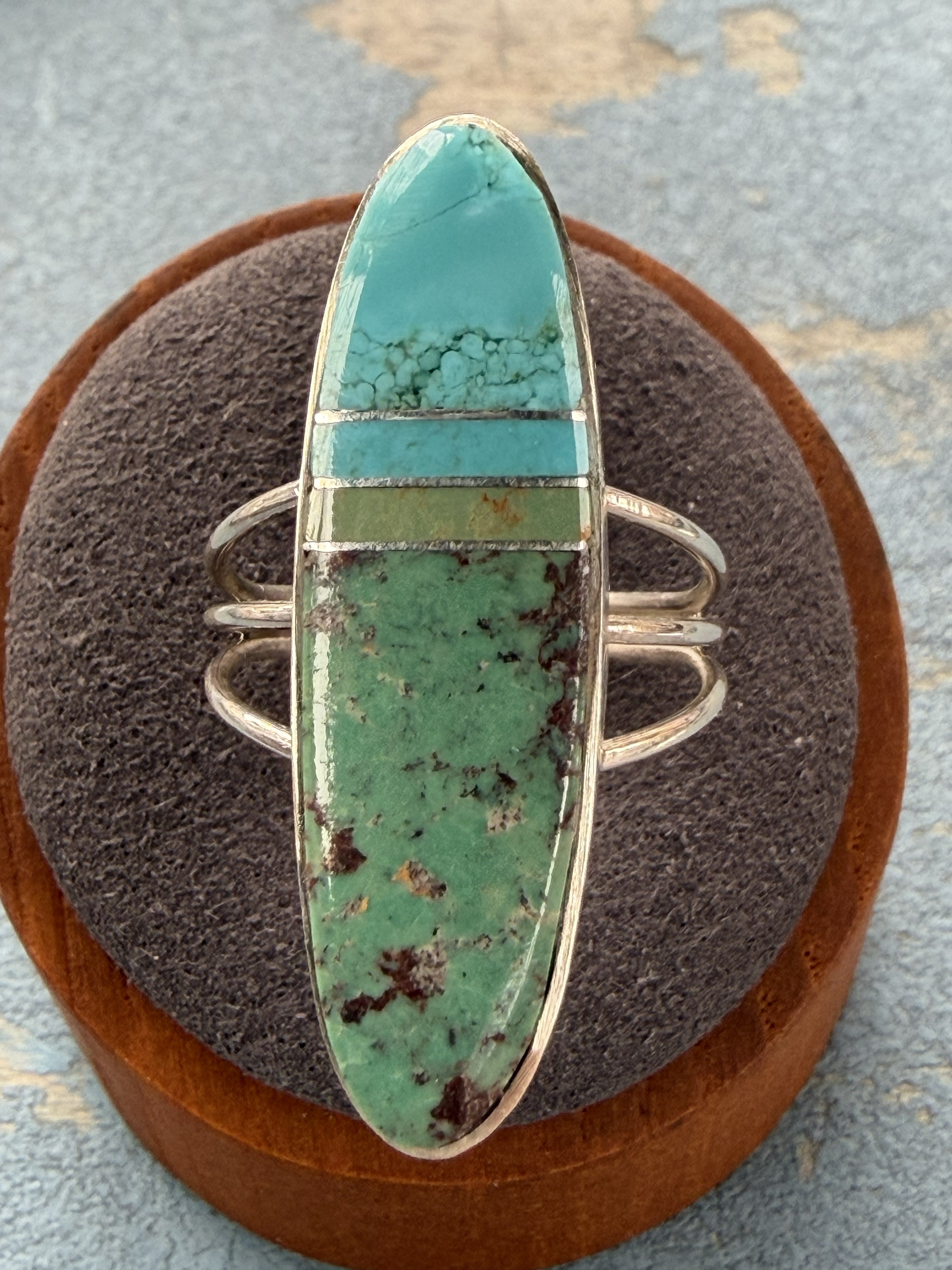 *Native American Made* Navajo Harold Smith - Sterling Silver with Mine#8 Oval Ring