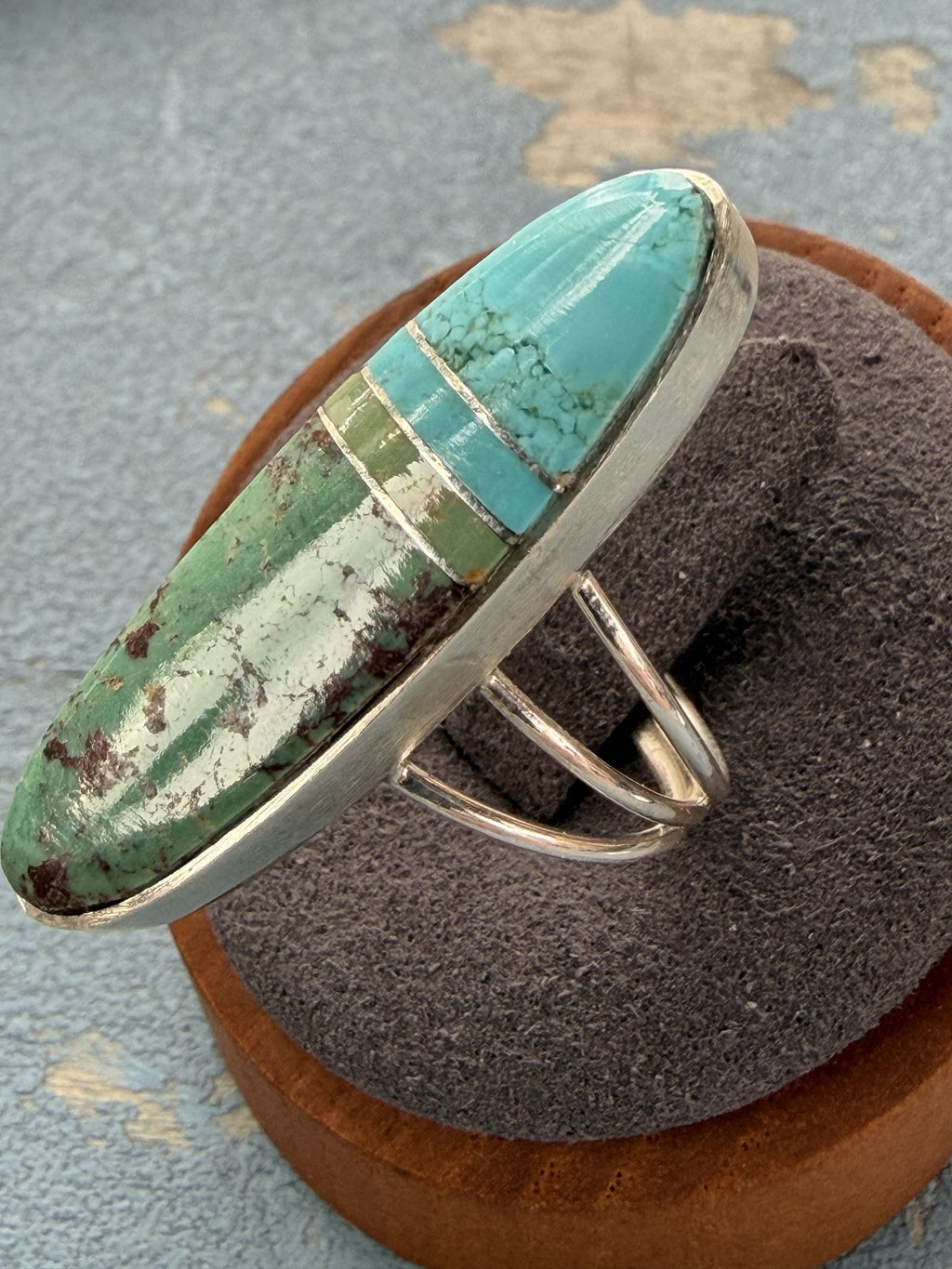 *Native American Made* Navajo Harold Smith - Sterling Silver with Mine#8 Oval Ring
