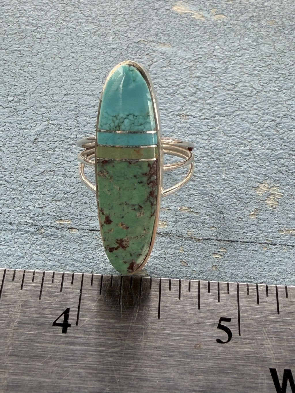 *Native American Made* Navajo Harold Smith - Sterling Silver with Mine#8 Oval Ring