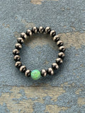 Strechy Sterling Silver Pearls Ring