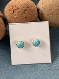 3mm - Blue Baby Turquoise Sterling Silver Studs