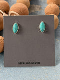 Sterling Silver Oval Turquoise Post Earrings