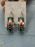 *Native American Made*  Navajo Lucille Romone:  Bead Dangle Earrings