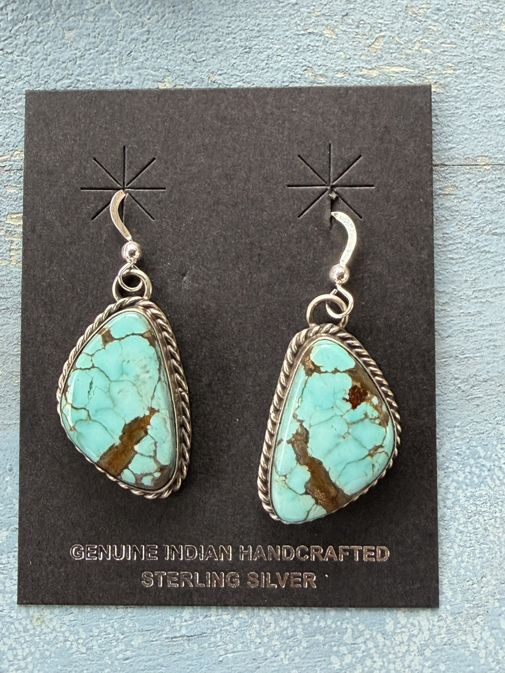 *Native American Made* Navajo Chastity Belone:  Sterling Silver and Mine #8 Dangel Earrings