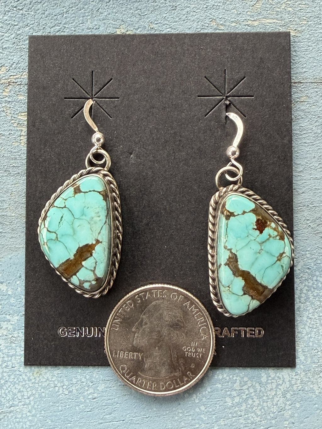 *Native American Made* Navajo Chastity Belone:  Sterling Silver and Mine #8 Dangel Earrings