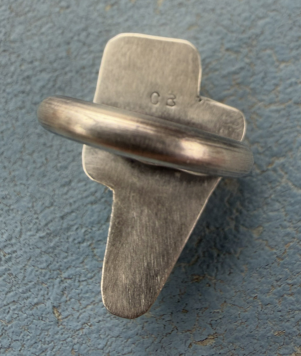 *Native American Made* Navajo Chassity Belone Turquoise Lightning Adjustable Ring