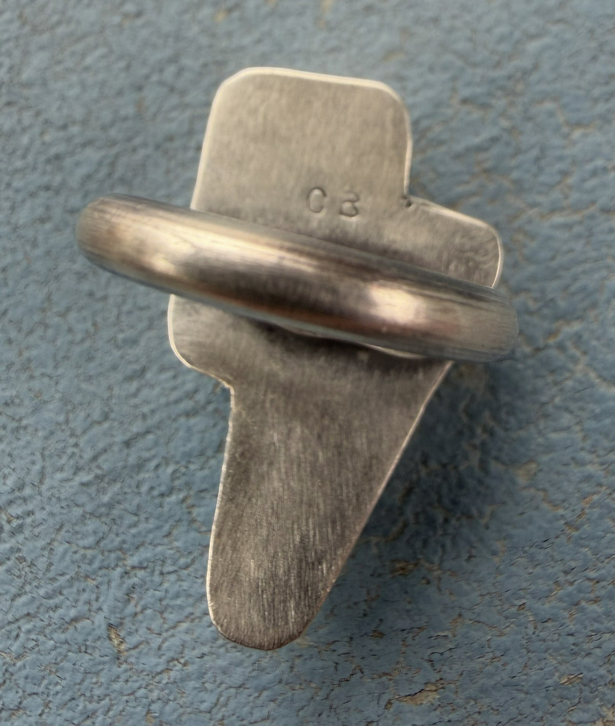 *Native American Made* Navajo Chassity Belone Turquoise Lightning Adjustable Ring