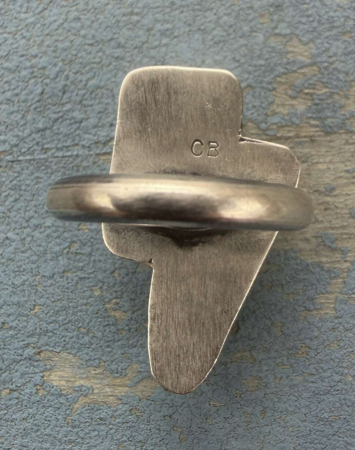 *Native American Made* Navajo Chassity Belone Turquoise Lightning Adjustable Ring