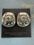 *Native American Made*  Navajo  Bobby Platero:  Cowboy Hat Earrings