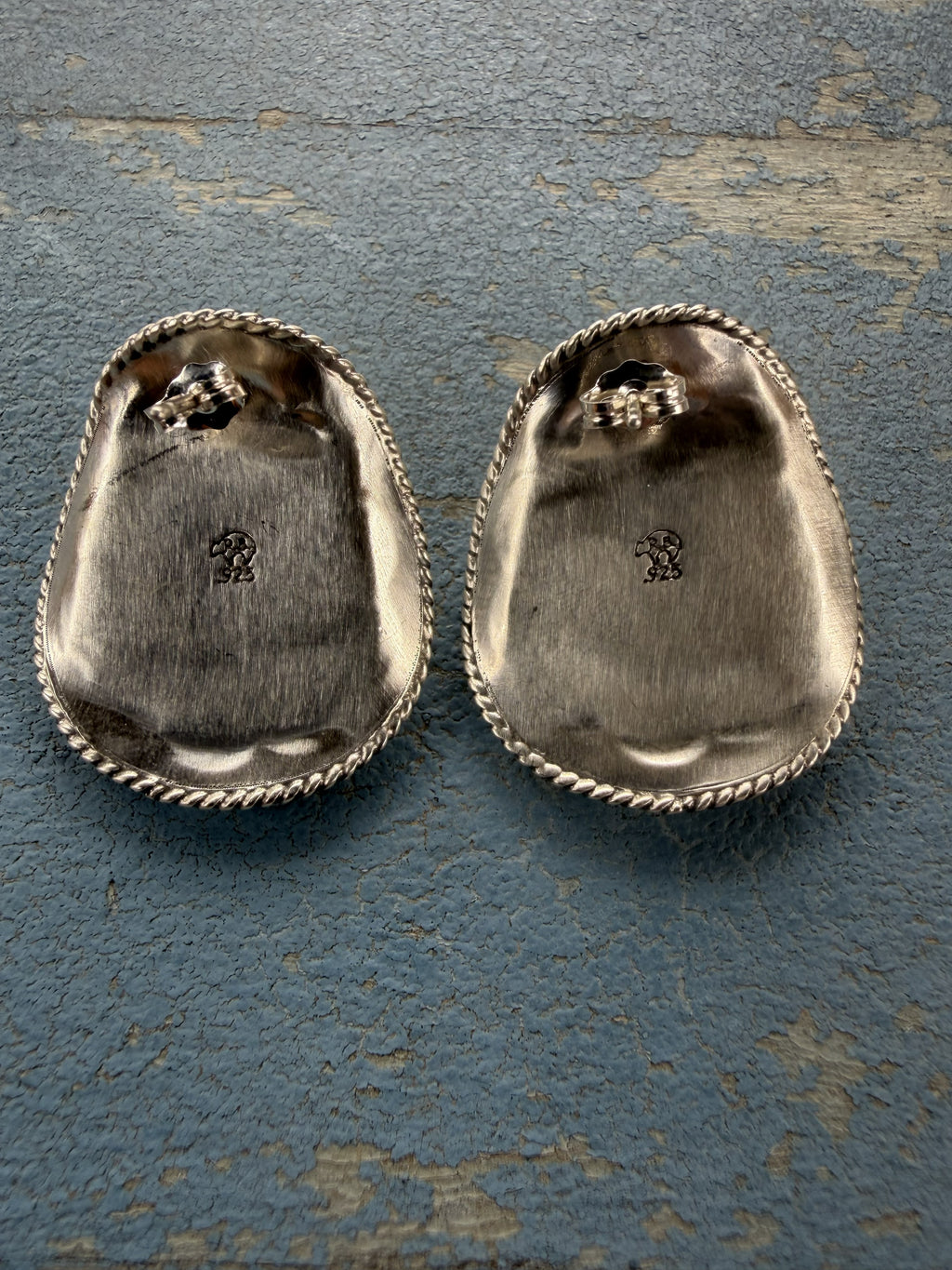 *Native American Made*  Navajo  Bobby Platero:  Cowboy Hat Earrings