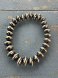 *Native American Made*  Navajo Brianne Hallwood Stretchy Smooth Navajo Pearl Bracelet 6"