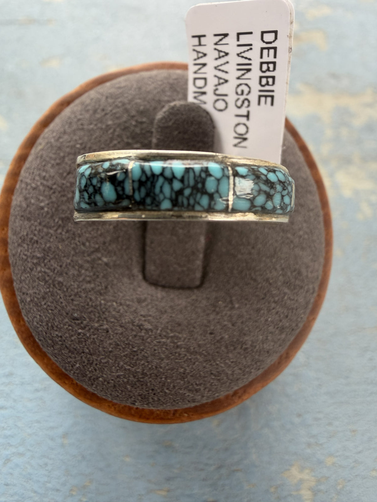 *Native American Made*  Navajo Debbie Livingstone Prince Turquoise Ring