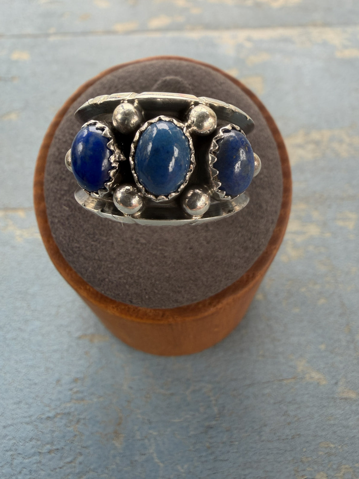 *Native American Made* Navajo Reed Charley Lapis Ring