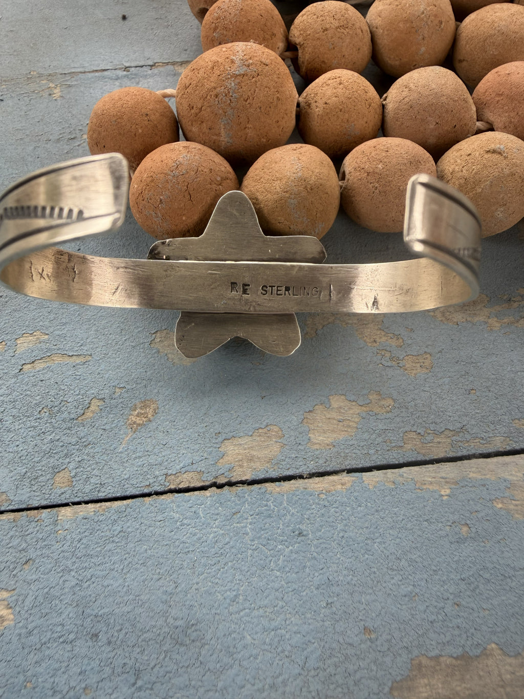 *Native American Made*  Navajo Rick Enriquez Kingman Star Cuff