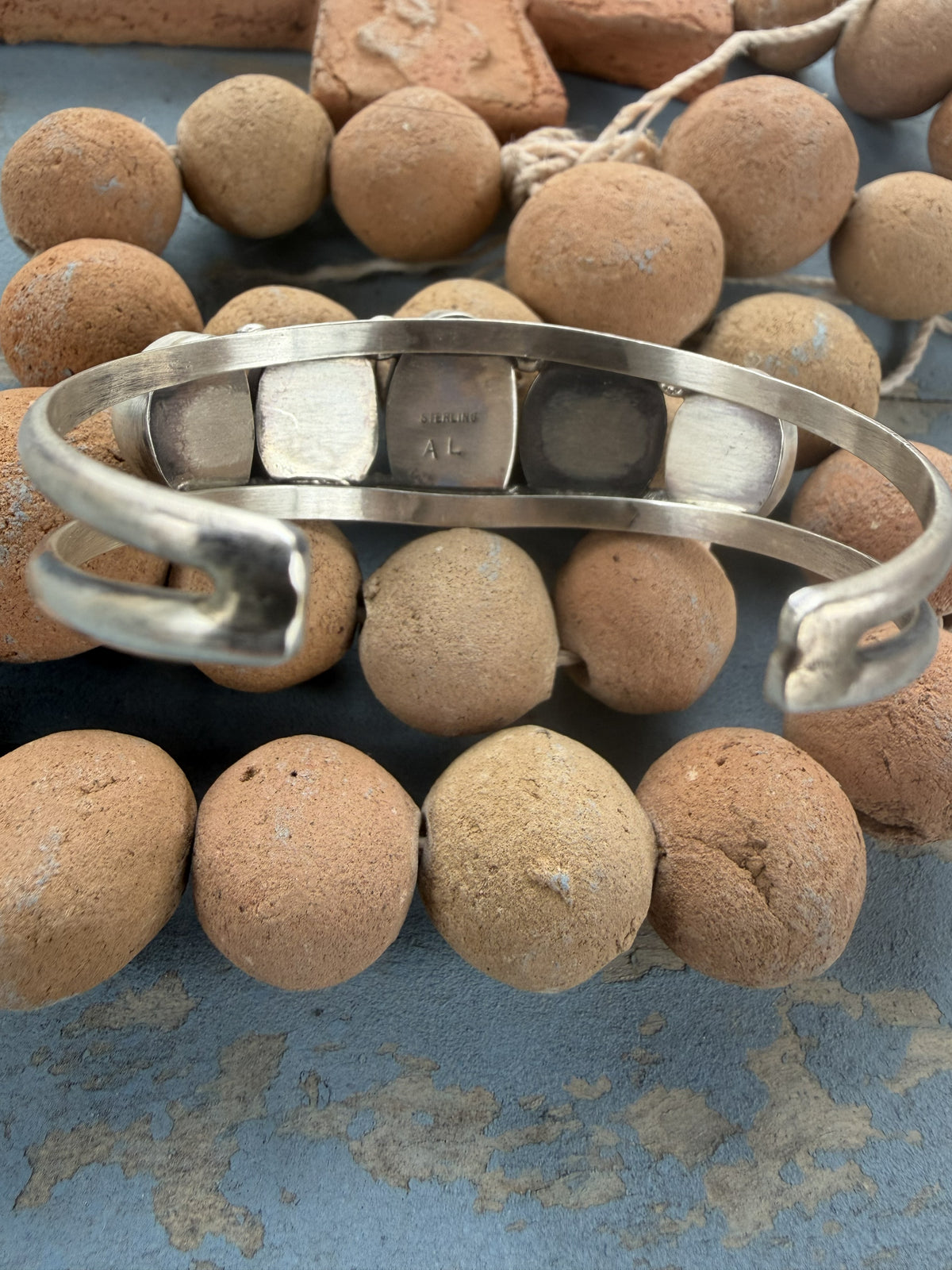 *Native American Made* Navajo Agustin Largo 5 Stone Mine #8 Cuff